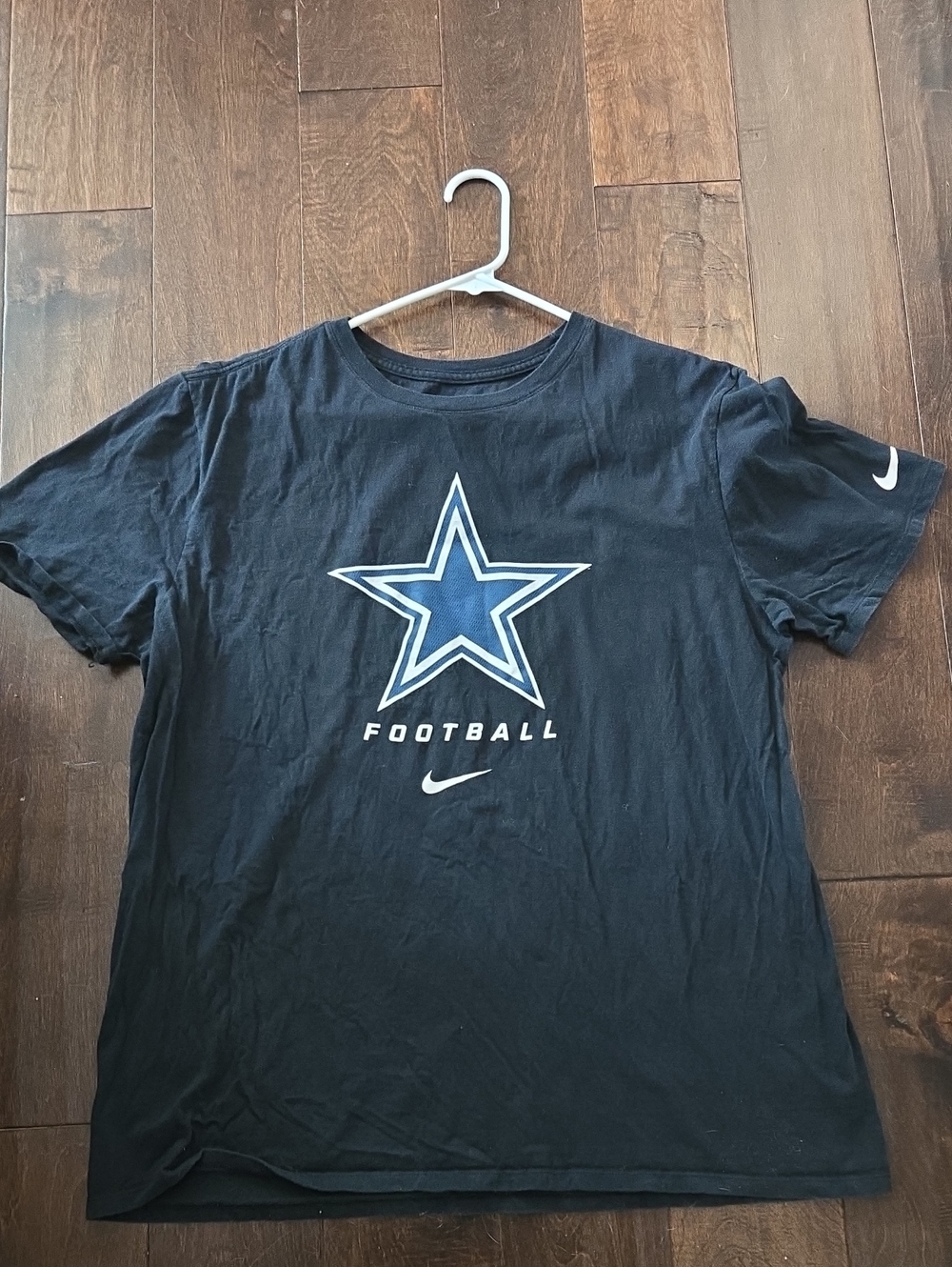 Nike Black Graphic Dallas Cowboys Tee with White Logo